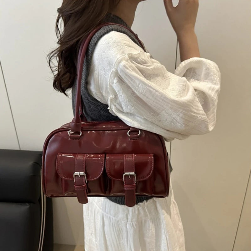 Retro Pillow Shaped Women's Bag 2025 Autumn New Fashion Trendy Large Capacity Handbag Shoulder Bag for Commute Casual