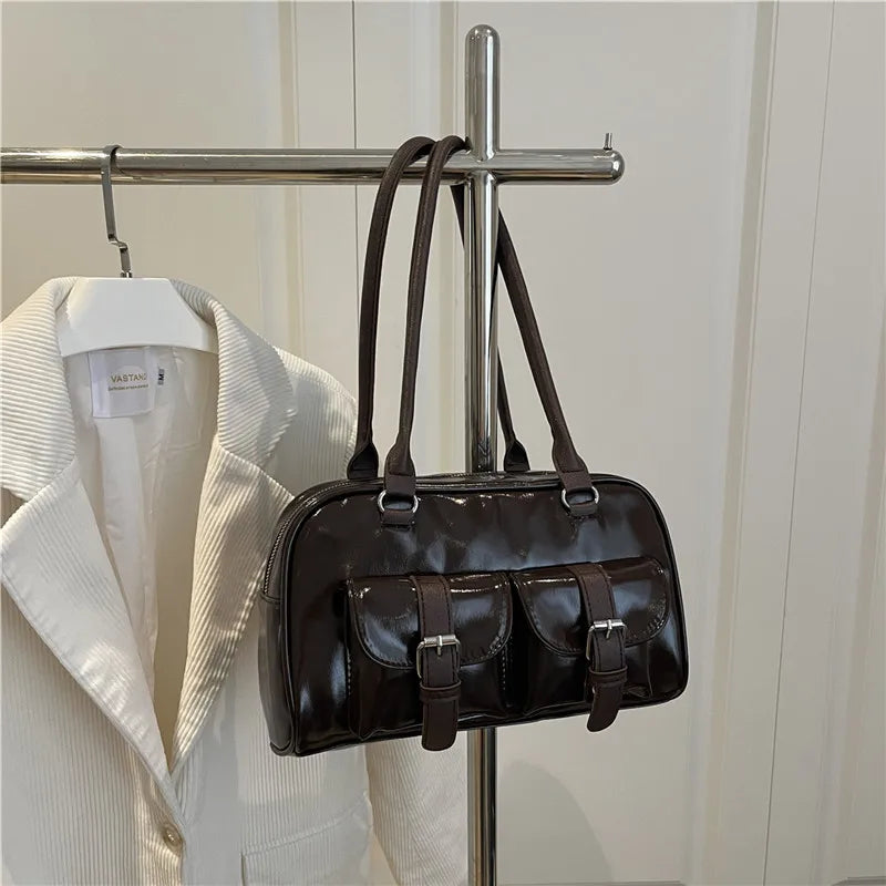 Retro Pillow Shaped Women's Bag 2025 Autumn New Fashion Trendy Large Capacity Handbag Shoulder Bag for Commute Casual