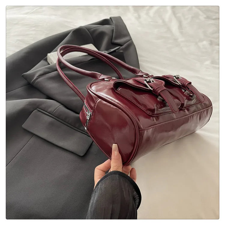 Retro Pillow Shaped Women's Bag 2025 Autumn New Fashion Trendy Large Capacity Handbag Shoulder Bag for Commute Casual