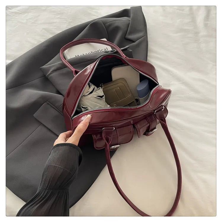 Retro Pillow Shaped Women's Bag 2025 Autumn New Fashion Trendy Large Capacity Handbag Shoulder Bag for Commute Casual
