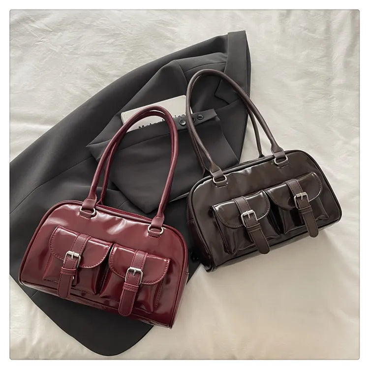 Retro Pillow Shaped Women's Bag 2025 Autumn New Fashion Trendy Large Capacity Handbag Shoulder Bag for Commute Casual