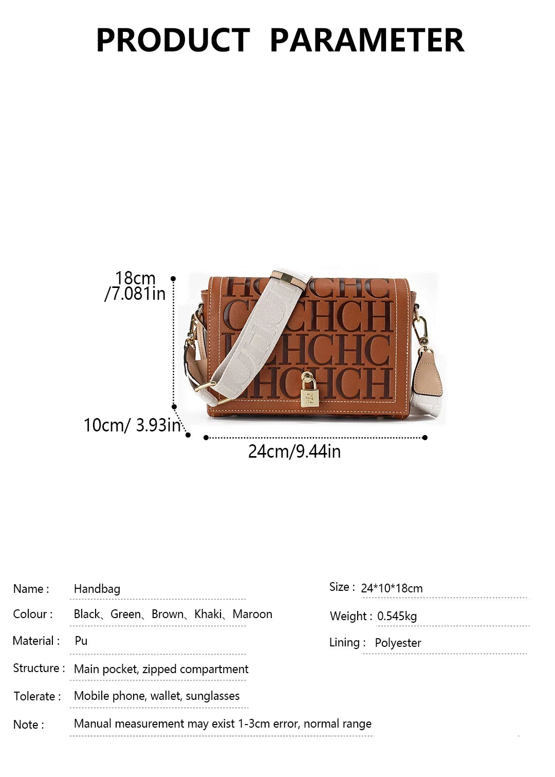 Refined elegance meets everyday functionality. This handbag is designed for women who appreciate timeless style with a modern touch.