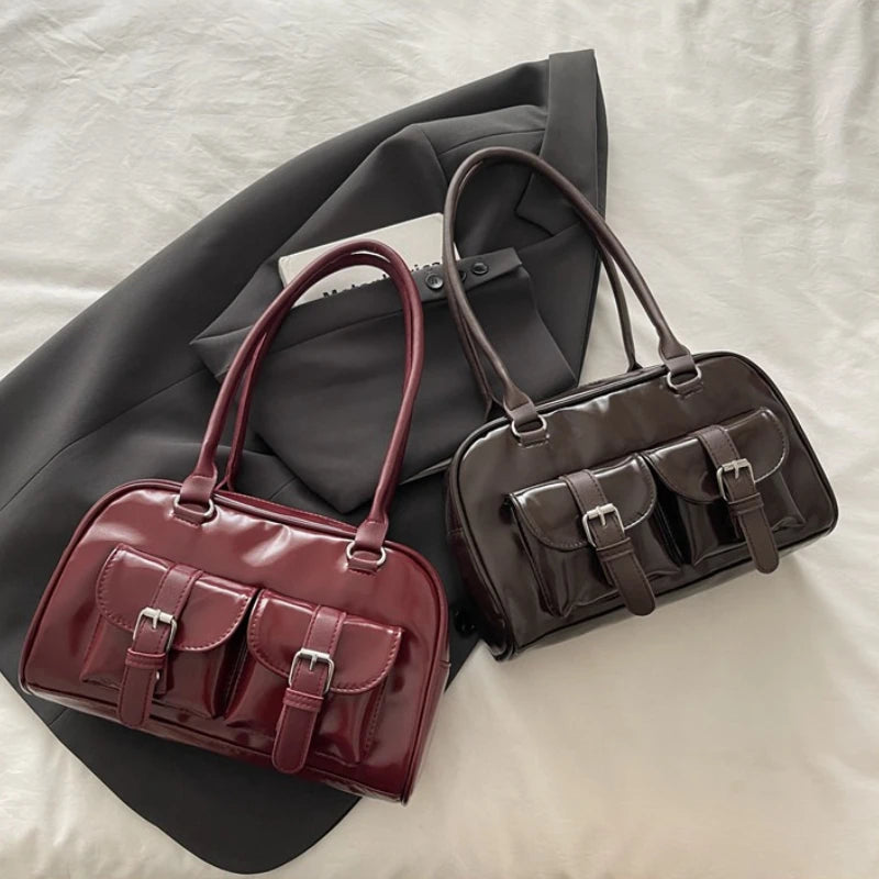 Retro Pillow Shaped Women's Bag 2025 Autumn New Fashion Trendy Large Capacity Handbag Shoulder Bag for Commute Casual