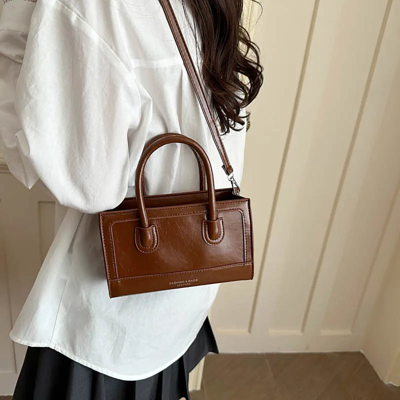 Chic Casual Minimalist Women's Crossbody Bag 2026 New Daily Single Shoulder Bag Summer Vintage Handbag Urban Simple Style PU ...