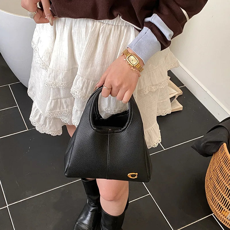 Women's Mini Bucket Bag Designer Style Large Capacity Handbag Casual Crossbody Shoulder Bag with Detachable Shoulder Strap