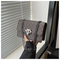 Versatile Retro Floral Street Style A High-End Luxury New Single Shoulder Crossbody Bag Small Square Chain Bag