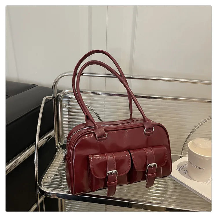 Retro Pillow Shaped Women's Bag 2025 Autumn New Fashion Trendy Large Capacity Handbag Shoulder Bag for Commute Casual