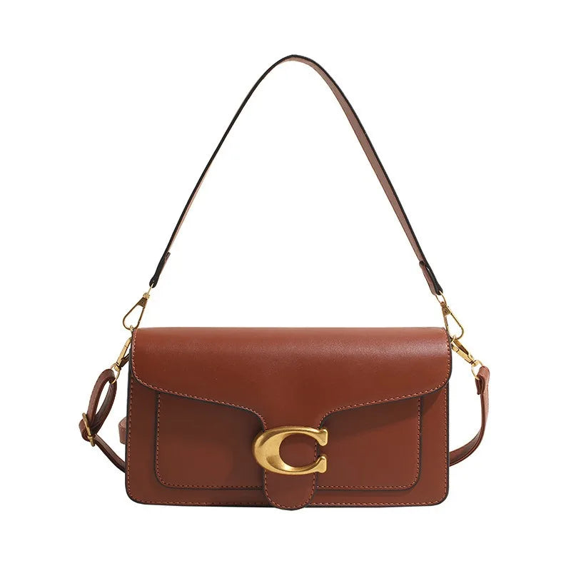 New niche bag women's premium texture solid color simple and versatile small square bag commuter multi-compartment shoulder bag